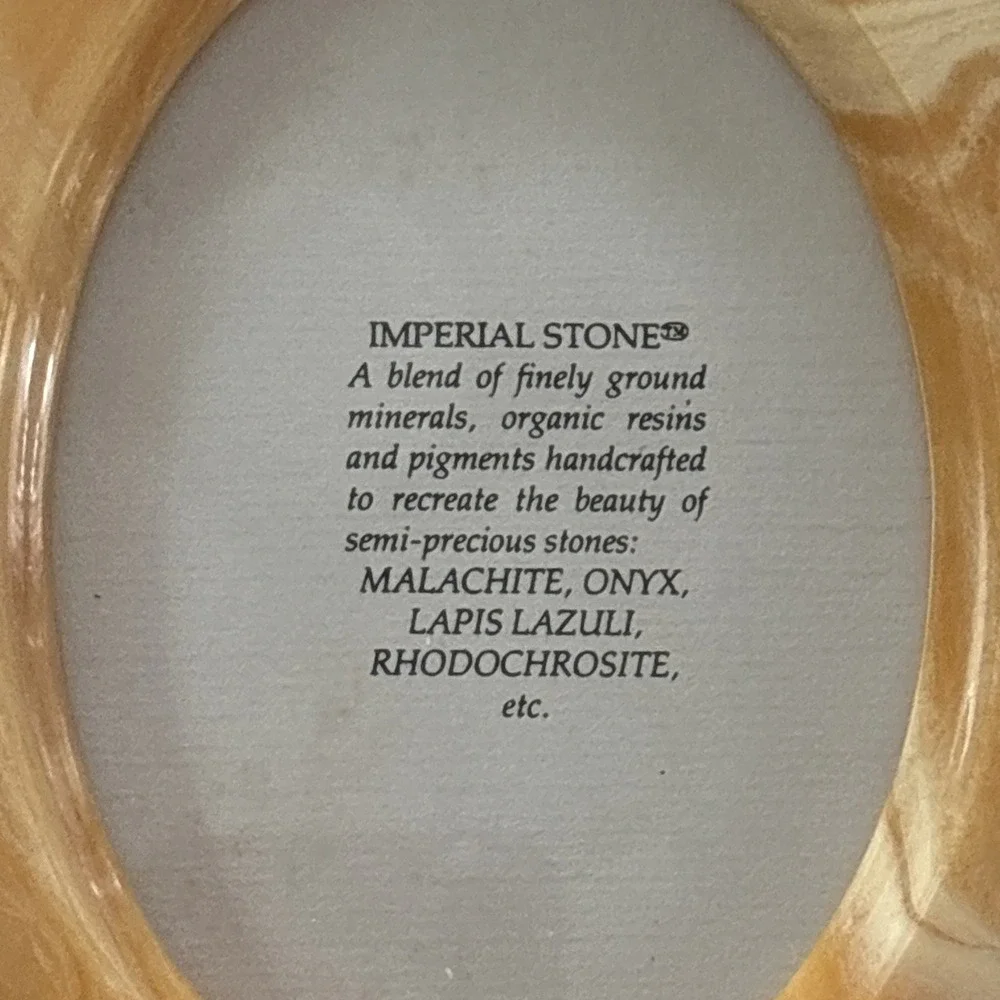 Imperial Stone VTG Photo Frame Handcraft Finely Ground Minerals & Organic Resins